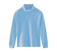 Spring&Gege Little & Big Kids - Camisas de manga larga de algodón suave con cuello alto falso, azul (Skyblue), 9-10 Años