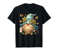 Spring GNOME For Women with Floral Flower Hat Love Butterfly Camiseta