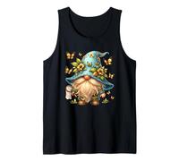 Spring GNOME For Women with Floral Flower Hat Love Butterfly Camiseta sin Mangas