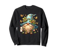 Spring GNOME For Women with Floral Flower Hat Love Butterfly Sudadera