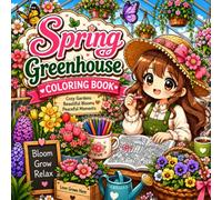 Spring Greenhouse Coloring Book: Cute Anime Garden Coloring Book for Teens & Adults