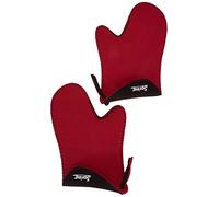 Spring Grips - Guantes para horno (resistentes al calor, antideslizantes), color rojo y negro