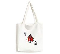 Spring Happy New Year Flower Bag Craft Poker Spade - Bolsa lavable, multicolor, Talla única