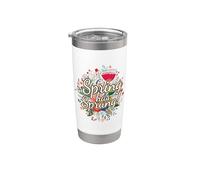 Spring Has Sprung I Flores Verano Naturaleza Flores Vaso térmico de acero inoxidable de doble pared