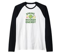Spring Ho0ker Energy Fresh Maker Vibes Humor juguetón de Ganchillo Camiseta Manga Raglan