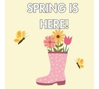 Spring is here: A Fun Spring Coloring Book for Kids | Cute Flowers, Animals, Rainbows & Garden Scenes for Ages 3-7