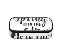 Spring is in The Air - Estuche para lápices de gran capacidad, bolsa de papelería de oficina, bolsa de cosméticos con compartimentos para niñas, niños y adultos
