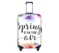 Spring is in The Air - Funda protectora para maleta, funda protectora de equipaje de viaje, para maletas de 18 a 32 pulgadas, White, L