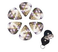 Spring is in The Air - Juego de 6 púas de celuloide de diferentes grosores con soporte para púas de guitarra, púas de guitarra personalizadas para guitarra acústica, guitarra eléctrica, bajo, ukelele