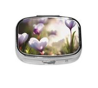 Spring is in The Air - Pastillero de metal, organizador de píldoras portátil de viaje para bolsillo o bolso, caja de medicina decorativa, contenedor de vitaminas