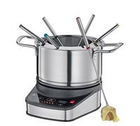 Spring Juego de fondue eléctrica para 6 personas, regulación óptima de la temperatura, para fondue de queso, fondue de aceite o fondue de chocolate, soporte seguro, incluye 6 tenedores de fondue, 1,4