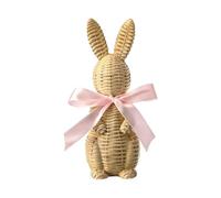 Spring Leporid Trinket - Manual Crafted Cottontail Model | Polished Resin Landmark with Intricate Carving, Festive Animal Statuary, Interior Embellishments for Indoor, Garden, Holiday and Car