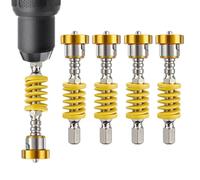 Spring Loaded Bit Holder - 5 Piece Magnetic Set | Anti-Drop Screw Guide