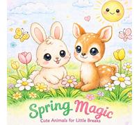 Spring Magic for Little Artists: 52 simple spring motifs with cute animals, flowers, and large coloring areas, for children aged 2 and up.