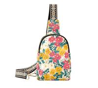 Spring Meadow Flower - Bolsa bandolera pequeña para mujer, bolsa cruzada, riñonera, bolsa de pecho, bolsas de cinturón con correa ajustable, Flor de prado de primavera, Mochilero