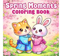 Spring Moments Coloring Book for Kids and Adults: Bold and Easy Cute Spring Scenes