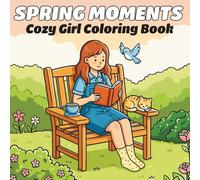Spring Moments Cozy Girl Coloring Book: Bold & Easy Designs for Adults and Teens