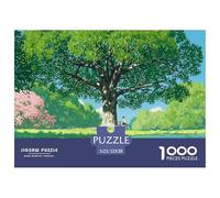 Spring Morning Sunshine 1000 Pcs Premium-Karton Puzzle Blooming Giant Tree Stressabbau Familienspiel Puzzles Für Erwachsene Und Kinder 52x38cm/1000pcs