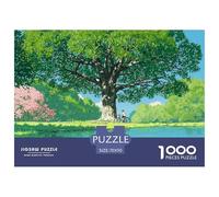 Spring Morning Sunshine 1000 Stück Ökopapier Puzzle Blooming Giant Tree Lebendige Bilder Familienspiel Puzzles Als Geburtstagsgeschenke 70x50cm/1000pcs