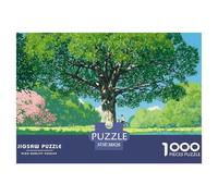 Spring Morning Sunshine 1000 Stück Stabiler Karton Puzzle Blooming Giant Tree Lebendige Bilder Kreatives Spiel Puzzles Für Erwachsene Und Kinder 38x26cm/1000pcs