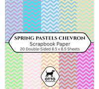 Spring Pastels Chevron Scrapbook Paper: Double-Sided Craft Paper for Scrapbooking, Junk Journals, Card Making, Origami, DIY Projects and Mixed Media