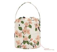 Spring Peach Blossom - Bolsa de ganchillo rosa con agujeros para ganchillo, accesorios de ganchillo