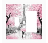Spring Peach Cherry Blossom - Placa de cubierta para interruptor de luz, estilo parisino, placas de pared termoplásticas, tamaño estándar