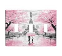 Spring Peach Cherry Blossom - Placa de cubierta para interruptor de luz, estilo parisino, placas de pared termoplásticas, tamaño estándar, triple palanca