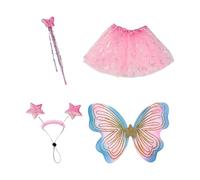 Spring Porch Goose Outfit - Lawn Butterfly Wings Goose Clothes, Features Adjustable Heavy Duty Hook And Loop Weatherproof Fasteners, Tailors Perfectly To Standard 17 Inch And 23 Inch Porch Statues, Bu