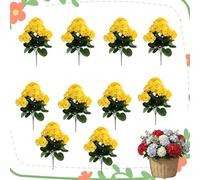 Spring Porch Refresh Artificial Hydrangea Flowers, UV Resistant Silk Floral Stems for Outdoor Planters, 16-Inch Faux Fake Plants for Window Box, Garden & Home Wedding Decor, 6/8/10 Pcs (B,10Pcs)