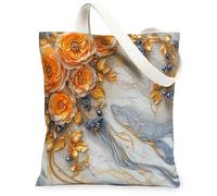 Spring Ranunculus - Bolsa de lona para ir de compras, 13 x 15 pulgadas, bolsa de comestibles reutilizable de lujo para mujer, diseño floral de viaje, decoración de regalo