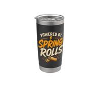 Spring Rolls Eating Asian Food Funny Vaso térmico de acero inoxidable de doble pared