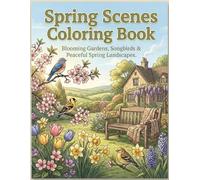 Spring Scenes Coloring Book: Blooming Gardens, Songbirds & Peaceful Spring Landscapes | Stress Relief Coloring for Teens and Adults
