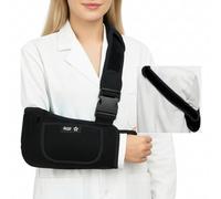 SPRING SEAON Eslinga de brazo e inmovilizador de hombro para mujeres y hombres, soporte ajustable para lesiones de hombro, brazo, muñeca, codo y clavícula, se adapta al brazo izquierdo o derecho