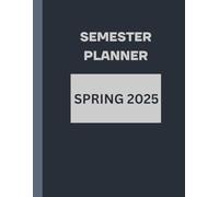 Spring Semester 2025 Planner, 8.5" x 11”, January 1st 2025 to May 31st 2025, one dated page per day with lines ,for all 5 months, 166 pages total, paperback