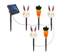 Spring Solar Lights Outdoor - Decorative Easter Bunny Carrot Pathway Impermeable Lighting, Walkway Stake Light | for Garden Yard Patio Porch Lawn Walkway Courtyard Landscaping Outdoor