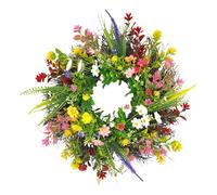 Spring Summer Wildflower Wreath - Artificial Door Decor | Colorful Floral