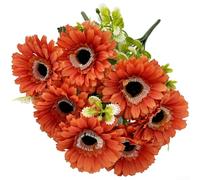 Spring Sun Lotus - Accesorios florales para boda, letrero de bienvenida, decoración de área, estilo de mesa auxiliar y marketing digital (naranja oscuro)