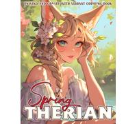 Spring Therian Coloring Book: Mythical Creatures Coloring Pages For Adults with Animal Spirit Illustrations for All Ages Stress Relief and Relaxation