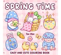 Spring Time: Bold and Easy Coloring Book for Teens and Adults with Cute Animals, Plants, and Flowers Corners for Relaxing Moments