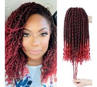 Spring Twist Hair Senegalese Twist Crochet Trenzas Extremo Rizado Extensiones de Cabello Sinttico Passion Twist Crochet Hair Bomb Twist para Muj