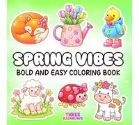 Spring Vibes: Bold and Easy Coloring Book