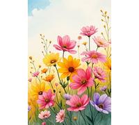 Spring Wildflower Meadow Journal: a GRAPH notebook for self-expression