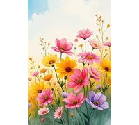 Spring Wildflower Meadow Journal: a GRAPH notebook for self-expression