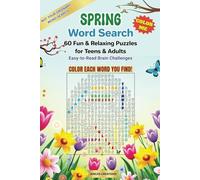 Spring Word Search: 60 Fun & Relaxing Puzzles for Teens & Adults Easy-to-Read Brain Challenges: Word Searches with Large Print about Easter, Seasonal, ... | Gift for Vacation & Holidays & Free Times