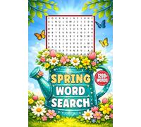 Spring Word Search for Adults 1200+ Words: Relaxing Word Find Puzzles for Seniors and Teens, Large Print Activity Book with Solutions