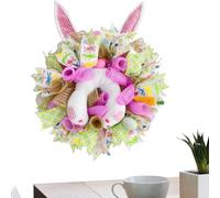 Spring Wreath - Bunny Themed Artificial Floral Decoration for Seasonal Home Accent, Faux Wreath with Charming Spring Design, Perfect for Living Room Bedroom Kitchen Entryway Fireplace Wedding