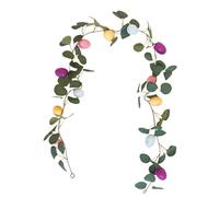 Spring Wreath - Easter Garland for Seasonal Styling | Colorful Faux Egg Accents with Lightweight Frame Craft & Hanging Loop Build for Porch Display, Wall Arrangement, Window Accent and Indoor