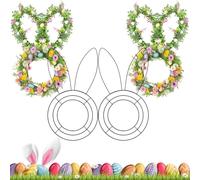 Spring Wreath Frame | Easter Holiday Decorative Accent, 4-Pieces Wreath Craft Form For Home School Garden Front Door Farmhouse Patio Balcony Indoors Outdoors Use, Handy Piece For Daily