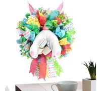 Spring Wreath Front Door - Bunny Wall Decoration Artificial Floral Wreath | Perfect for Living Room, Bedroom, Kitchen, Entryway, Fireplace, Wedding, Party, Family Gathering, and Winter Decor